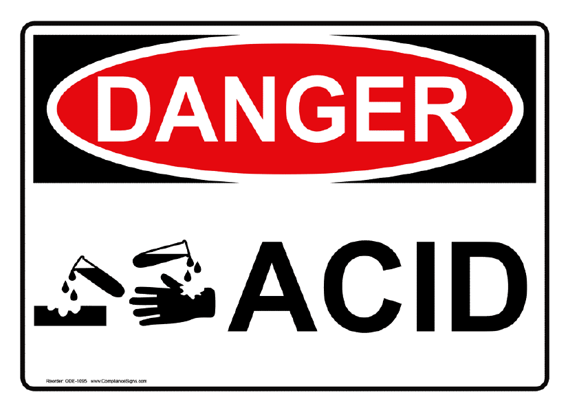 Danger: Acid Storage